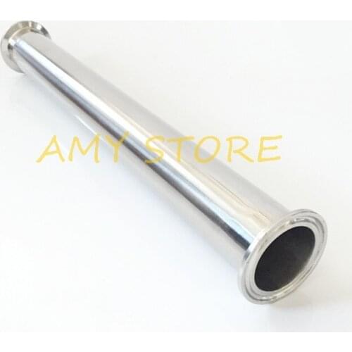 2" Tri Clamp x 51mm Pipe OD Sanitary Spool Tube Length 305mm(12") SS304 Stainless Steel Ferrule OD 64mm
