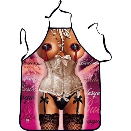 Sexy ApronTablier Digital Printed Bibs Woman Funny Pinafore Cooking Baking Party Cleaning Cute Aprons for Women Avental kitchen