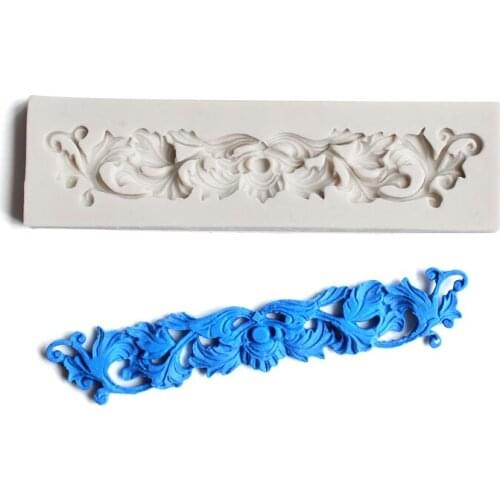DIY Sugar craft Cake Vintage Relief Border Silicone Mold Fondant Mold Cake decorating Tools Sugar candy Mold