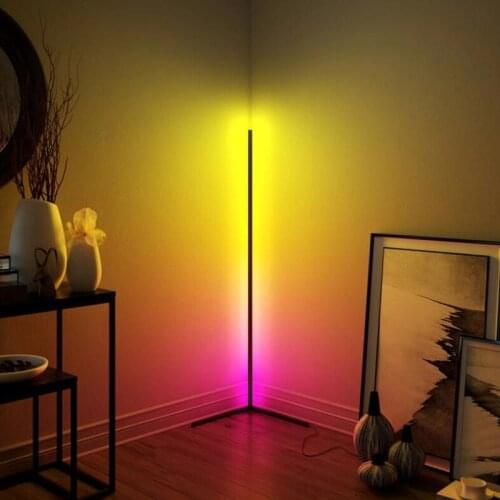 Modern LED Corner Floor Lamps Living Room Standing Decorative Atmosphere Lamp Bedroom Decoration Stand Lights Indoor Lighting