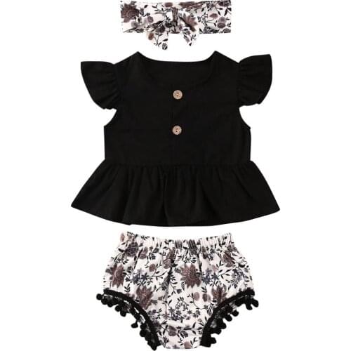 Pudcoco US Stock 0-3 Years Fashion Toddler Kid Baby Girl Summer Clothes Vest Tank Top Pants Trousers Outfits Clothes Tracksuit