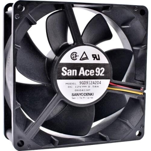 COOLING REVOLUTION 9G0912A204 9cm 92mm 92x92x32mm 12V 0.58A Double ball bearing server cooling fan