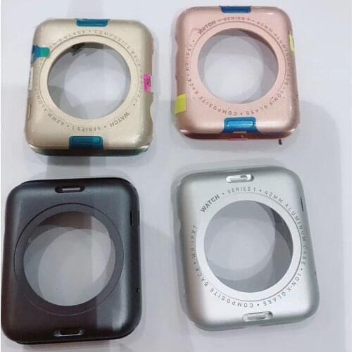 1pcs Aluminum Case Middle Frame For Apple Watch Series 1 38mm 42mm Front Glass Holder Frame Surface Outer Cover Housing Bezel