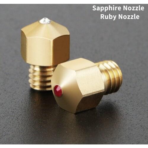 High temperature MK8 ruby nozzle 1.75MM Compatible with filament PETG ABS PEI PEEK NYLON for CR-10/S Ender-3 a8 3d printer parts