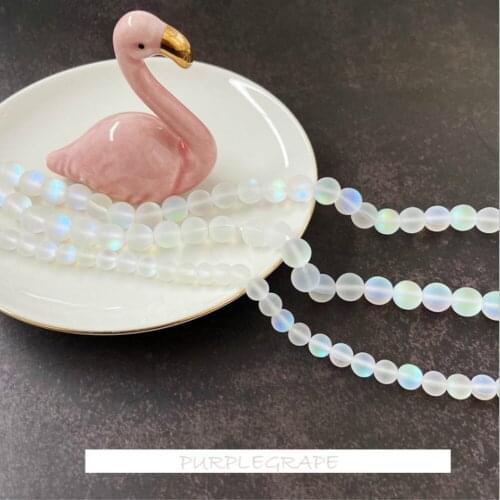 10mm8mm6mm Symphony AB Color Glass Beads Homemade Earrings Earrings DIY Accessories Jewelry Beaded Material 10 pcs