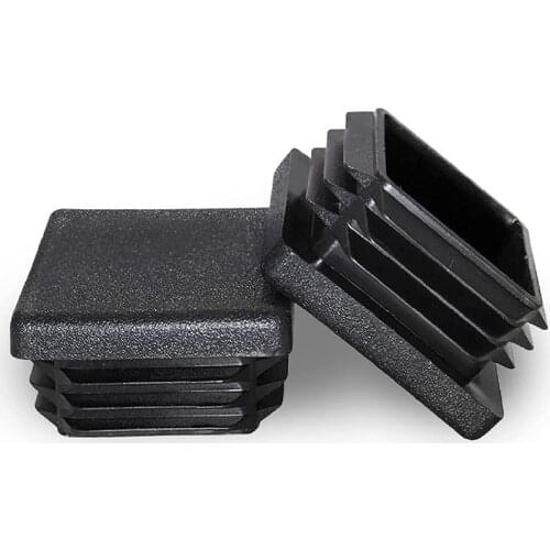 10Pcs Square Plastic Plug Insert Pipe Tube Cap Tubing End Cap Fence Post Tube Cover Table Chair Glide Insert Finishing Plugs
