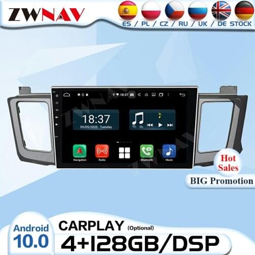 2 Din Carplay Android 10.0 Radio Receiver For TOYOTA RAV4 RAV 4 2012 2013 2014 2015 Audio Stereo Video Player CAR GPS Head Unit