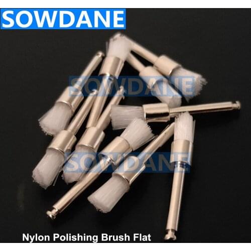 50 pcs Dental Polishing Brush Flat Head Polisher Prophy Cup Brush Brushes Nylon Latch Flat Supply Teeth Whitening Material