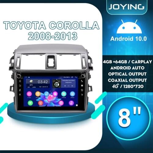 9"Android Auto Car Radio Multimedia Head Unit For Toyota Corolla E140/150 2008 2013 Wireless Carplay 4G Steering Wheel DVR OBD