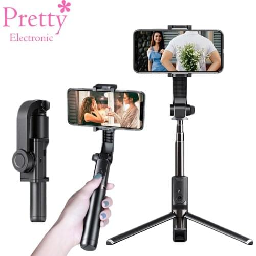 Bluetooth Handheld Gimbal Stabilizer Vlog Live Wireless Adjustable Selfie Stand for Smartphone Phone Foldable Selfie Stick