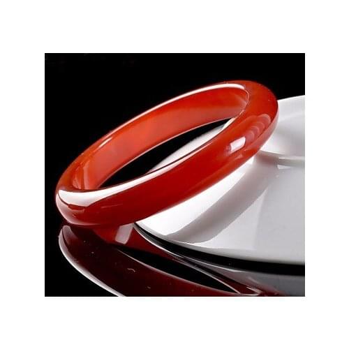 Natural Agate Chalcedony Red 54-64mm Bracelet Elegant Princess Jewelry Best Gift for Mother and Girlfriend
