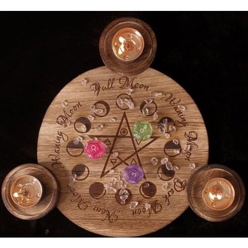 D7WB Decoration Candle Holders Candlestick Altar Plate Molds Round Silicone Tray