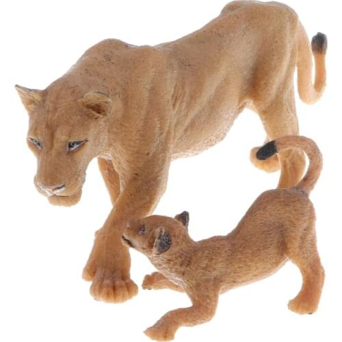4 Pieces Lion Toy Figurine Animal Family Playset, Easter Eggs Party Supplies, Adults Collections, Kids Learning Toy
