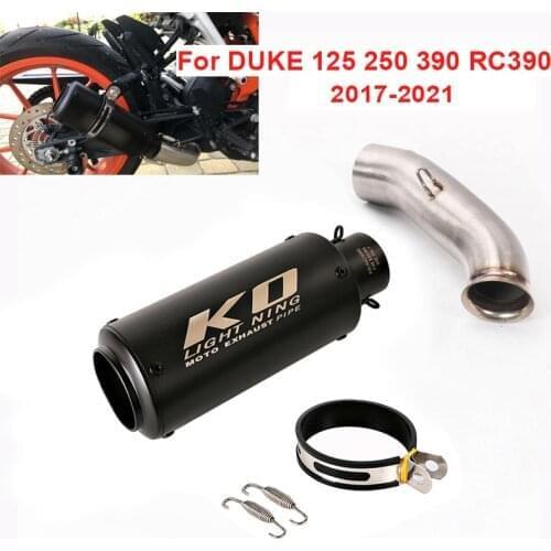 Motorcycle Exhaust Pipe Muffler Baffle Pipe Escape Middle Connection for KTM DUKE 125 250 390 RC390 2017 2018 2019 2020