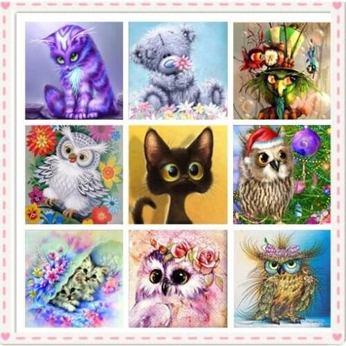 2019 HOT 5D DIY Diamond embroidery home decor Landscape animal diamond painting Cross Stitch Rhinestone for CHRISTMAS GIFT ZX