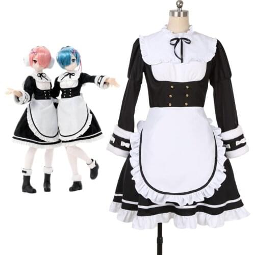 Re:Life in a different World from Zero OVA Memory Snow Rem Ram Cosplay Costume Dress Custom Made