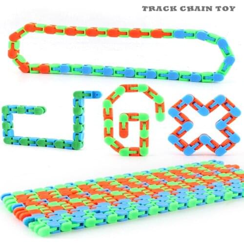 Metal Puzzle Chain Fidget Toy Decompression Rail Chain Fidget Toy Stress Relieve ADHD Top Puzzles Hand Spinner Sensory Toys New