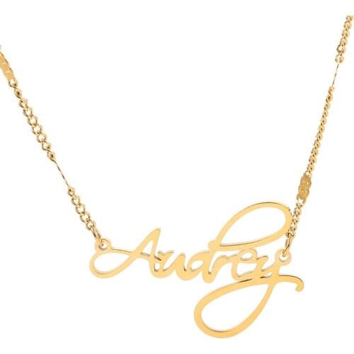 Fashion Cursive Name Necklaces For Women Exquisite Heart Letter Choker Necklaces Stainless Steel Charm