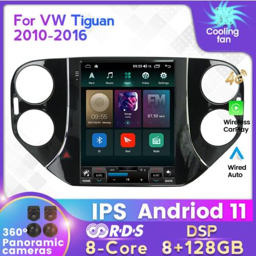 Tesla Vetical Screen Android 11 6+128G Car Radio Stereo For VW Volkswagen Tiguan 2010-2016 Multimedia Navigation GPS Carplay BT