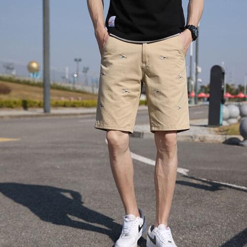 Mens Summer Shorts 2021 Cotton Casual Bermudas Beach shorts men embroidery jogging street cargo shorts man