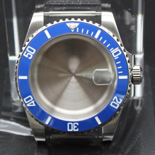 Daytona Submariner 40mm Mens watch case 316L stainless steel Sapphire glass ceramic bezel fit nh35 nh36 eta 2824 dial movement