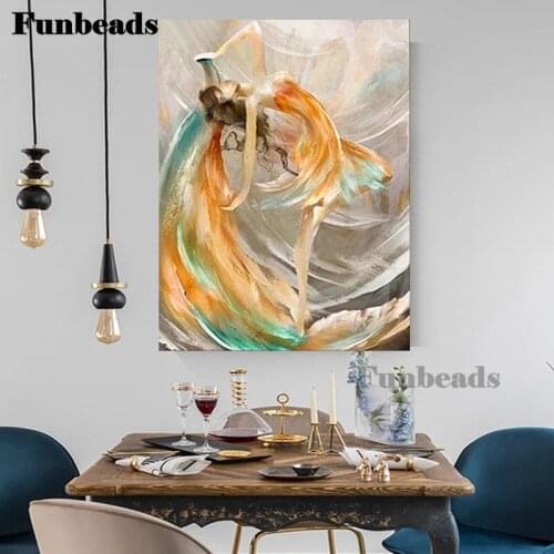 5D Diamond Painting Kit Abstract art dancing woman DIY Paint with Diamonds Full Drill Round Rhinestone Craft Wall Decor TT4134