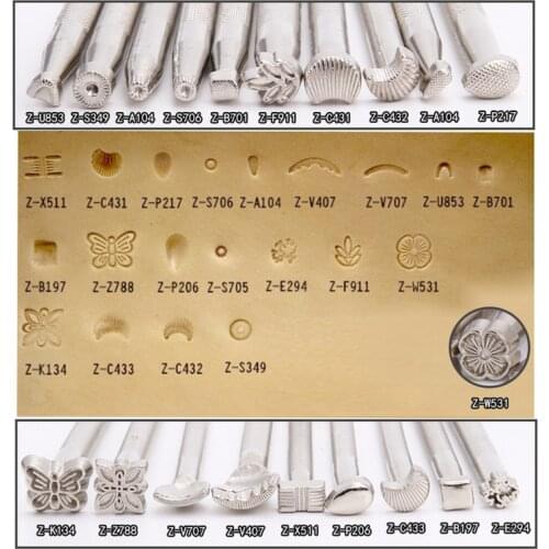 20pcs set Leather Printing Tool stamp Saddle Making Carving Patterns Handmade Alloy Saddle DIY Tools Set Art Cowhide