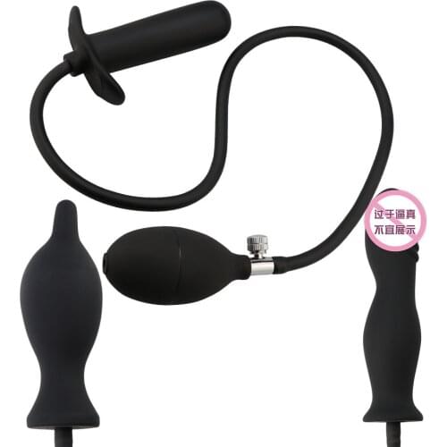 Hefty Probe Inflatable Butt Plug Expandable Vaginal Anal Dildo Pump Ass Adjustable Intumescent Vaginal Anal Stopper Balloon Man