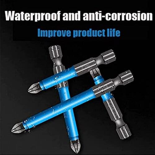 7pcs Screwdriver Bits 25/50/65/70/90/125/150mm Ph2 Anti-slip Magnetic Bits 1/4 Hex Shank Fits Hand Electric Drill Driver Boren