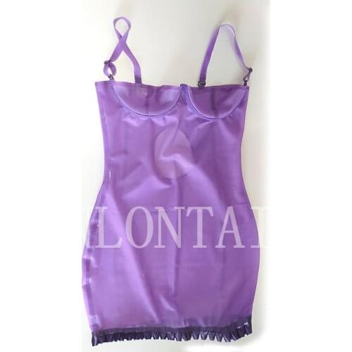 2021 new customize design sexy exotic lingerie handmade latex suspender laciness skirt dress back Hollow out cekc fetish costume