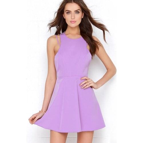 New Womens Dress Sweet Fashion Sexy Hollow Out Shoulder Slim Cross Dress
