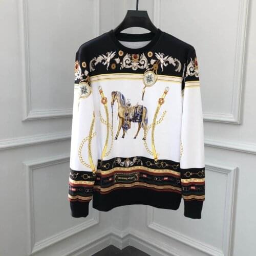 New Designer print Mens sweatshirt tops 2020 Autumn winter High quality men O-neck hoodies C403