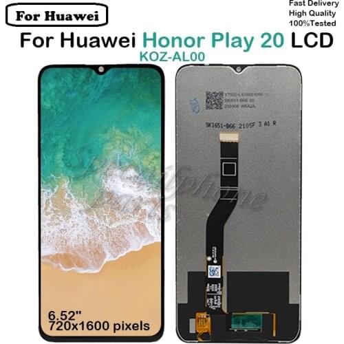 New For Huawei Honor Play 20 LCD Display Touch Screen Digitizer with Frame for 6.26" Honor Play 2 Play20 YAL-L21 LCD display