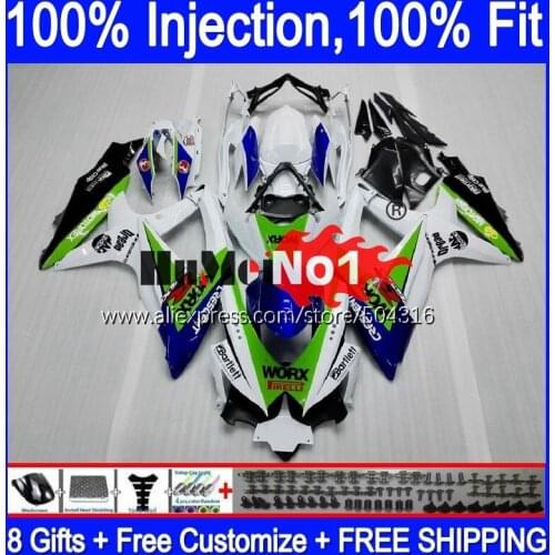 OEM For SUZUKI GSXR-750 GSXR 600 750 GSXR600 GSX-R750 17MC.17 GSXR-600 K8 GSXR750 2008 2009 2010 08 09 10 Green White Fairings