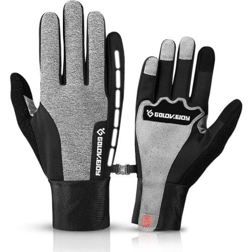 Cycling Gloves Winter Men Women Plus Velvet Thickened Warmth, Windproof and Waterproof Touch Screen Outdoor Sports Ski Non-slip