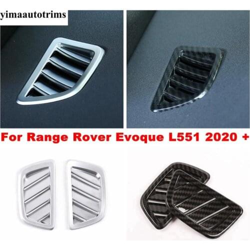 Front Air Conditioning AC Vent Outlet Cover Trim For Land Rover Range Rover Evoque L551 2020 2021 Carbon Fiber / Matte Interior