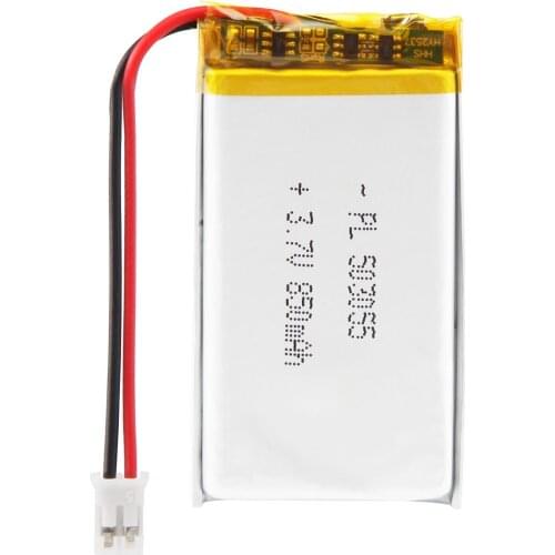 Mejuew 3.7V 850mAh 503055 Rechargeable Lipo Battery with JST Connector
