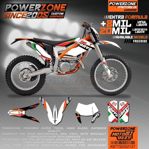 PowerZone Custom Team Graphics Backgrounds Decals 3M Stickers Kit For KTM Freeide 2012-2019 137