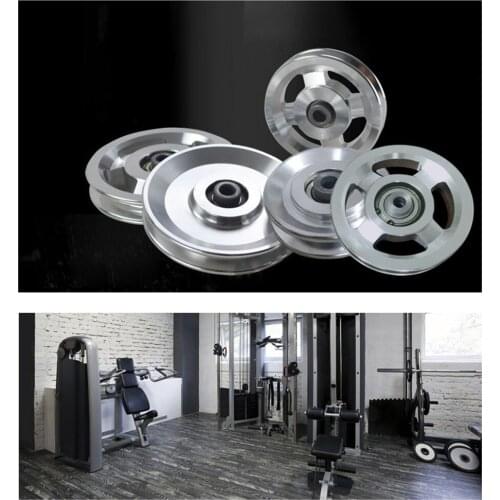 Pulley Wheel Spin U Groove Roller Lifter Fitness Cable Machine Rigging Guide