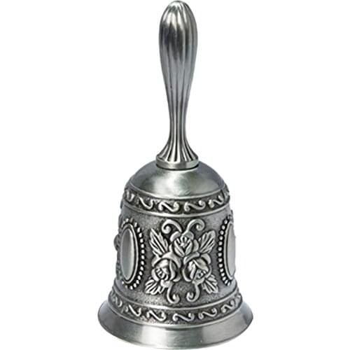Hand Bell, Metal Tone Ring Alarm Hand Hold Service Call Bell Desktop Bell Tea Dinner Bell Game Bell, Christmas Bell