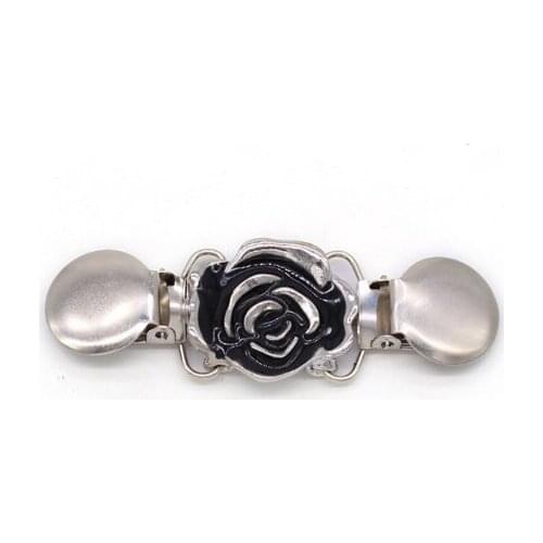 1pcs New fashion drip flower shirt jacket sweater shawl shirt shirt collar needle brooch duckbill metal clip alloy buckle
