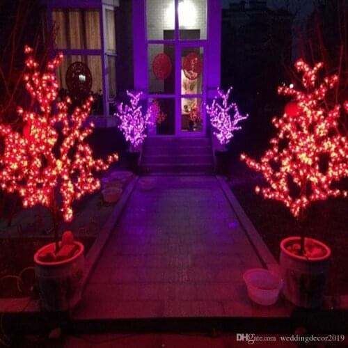 2019 LED Cherry Blossom Tree Light 864pcs LED Bulbs 1.8m Height 110 220VAC Seven Colors for Option Rainproof Outdoor Usage Drop