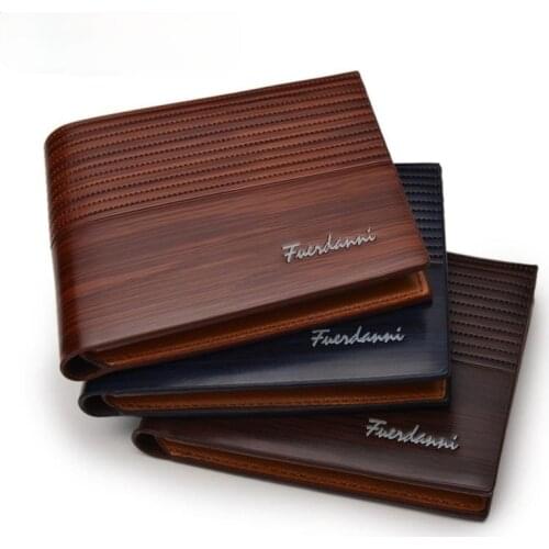 1PCS Vintage Men PU Leather Wallet Brand Luxury Short Slim Male Purses Money Clip Credit Card Dollar Price Portomonee Carteria