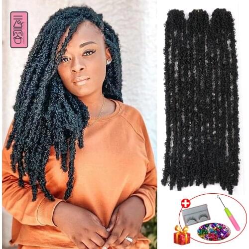 YunRong 20Inches Butterfly Locs Synthetic Nu Crochet Braids Hair Passion Twist Senegalese Twist Extension For Black Women Faux
