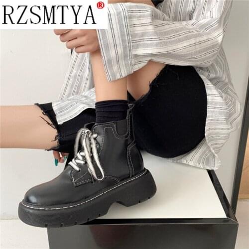 Boots Womens Classic High-top Couple Leather Round Head Motorcycle Boots Fashion Non-slip Boots Womens Boots Ankle Botas