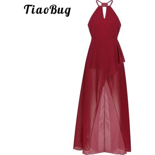 Womens Brideamaid Dresses Solid Halter Sleeveless Sexy Ladies Summer Dress High-low Vestidos Femme Wedding Elegant Party Dress