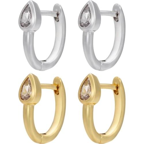 ZHUKOU NEW gold silver color Snake hoop Earrings CZ Crystal small hoop Earrings for women Fashion jewelry wholesale VE429