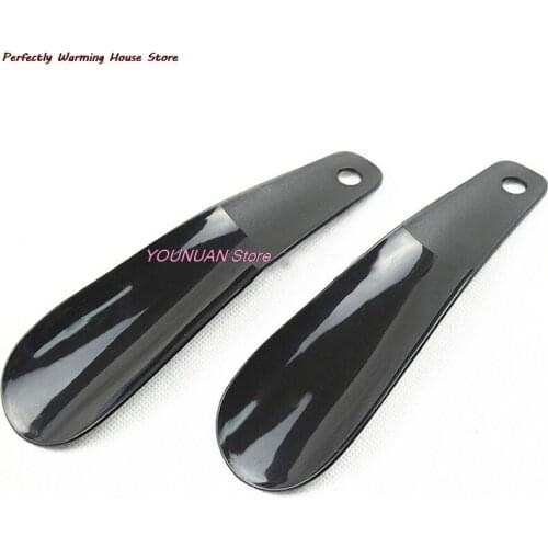 1Pcs 16Cm Schoen Hoorns Professionele Zwarte Plastick Schoenlepel Lepel Vorm Schoenlepel Lifter Flexibele Stevige Slip