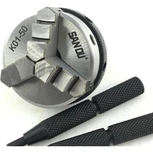 50mm 2" Sanou LATHE Chuck three Jaw Manual mini Self-Centering Chuck K01-50 Thread Mount for CNC Precision Instrument