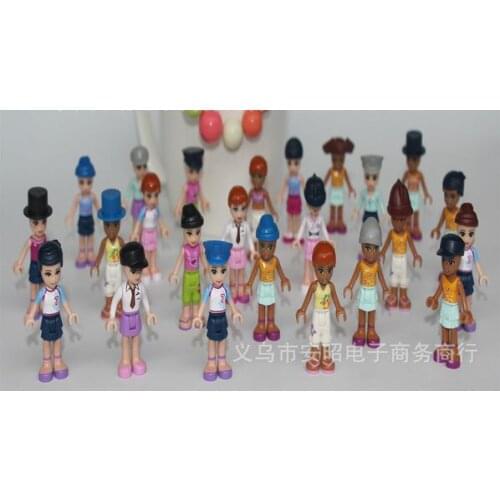 50pcs/lot 4cm assembly dolls for girls,educational block girls, assembling toys